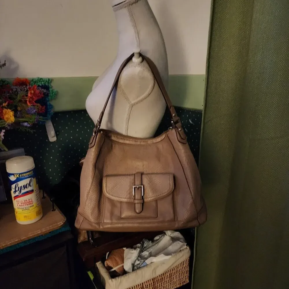COACH GUC CHARLIE PYTHON LEATHER HOBO BAG